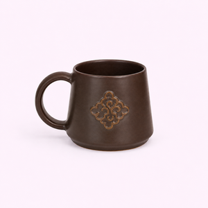 Taza de gres con tapa y diseño de nubes, 600 ml, apta para lavavajillas y microondas - Product Image 1