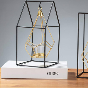 เชิงเทียนโลหะสีดำด้านสำหรับตกแต่งโต๊ะตกแต่งงานแต่งงานจากอินเดีย - Product Image 4