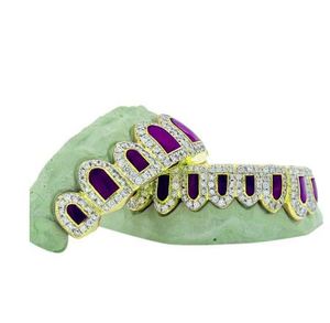 Couleur blanche Grillz personnalisée et poussière de diamant, coupes de diamant, coupes Perm, Hip Hop Grillz personnalisé, argent sterling 925, or 10K 14K - Product Image 2