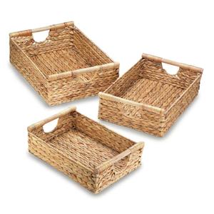 Wholesale Handmade <b>Toys</b> Clothes Storage Box Foldable Laundry <b>Basket</b> Wicker Water Hyacinth Rattan <b>Basket</b> King craft viet - Product Image 6