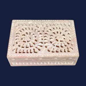 Nueva colección Premium especial, producto superior, caja de tallado de esteatita con uso pulido Natural para almacenamiento de joyas, artículo de embalaje de regalo - Product Image 1