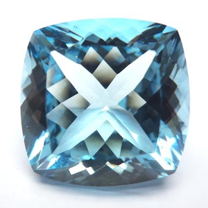 AAA Grado 100% Aguamarina Natural Tamaño de quilate personalizado Cojín facetado Forma de corte Piedra preciosa curativa suelta para uso en joyería - Product Image 1