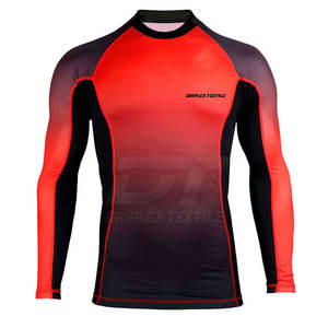 Dernier modèle de vêtements de fitness pour hommes Rash Guard à manches longues de couleur personnalisée avec logo personnalisé - Product Image 1