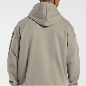 Personalizado de alta calidad 300 Gsm algodón francés Terry Sudadera con capucha de gran tamaño para los hombres de lana gruesa gota hombro bordado liso invierno - Product Image 2
