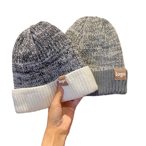 OME alta calidad nuevas mujeres gruesas de lana fría calavera estampado Jacquard sombreros de punto fábrica Otoño Invierno protección para los oídos gorro cálido - Product Image 1
