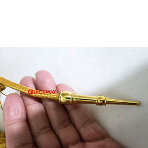 Aiguillette dorée tressée pour cérémonie, cordon d'épaule, accessoire d'uniforme de parade avec embouts métalliques - Product Image 4