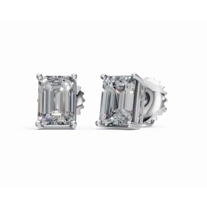 Pendientes de Diamantes Esmeralda, Oro de 9, 14 y 18 Quilates, Joyería Cultivada en Laboratorio, Venta al por Mayor, Proveedor de Exportación OEM B2B - Product Image 5