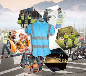 Venta al por mayor personalizado verano Hi Viz reflectante seguridad Camisas manga corta seguridad uniforme Polo camiseta con logotipo personalizado - Product Image 5