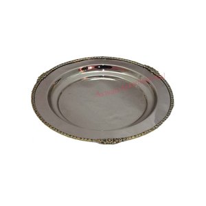Plateau de service de fleurs en laiton écologique de la meilleure qualité personnalisable pour les restaurants et les hôtels fabriqués en Inde - Product Image 1