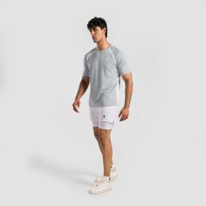 Camiseta de Tenis Edge 100% Poliéster Verde-Blanco Diseño Sólido con Patrón Técnica Bordada Estilo Ajustado Jersey de Punto Corto - Product Image 4