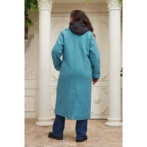 Abrigo de Invierno Acolchado con Capucha para Hombre, Talla Grande, Color Turquesa, Marca RMG - Prenda Exterior Cómoda y Cálida con Capucha Desmontable - Product Image 5
