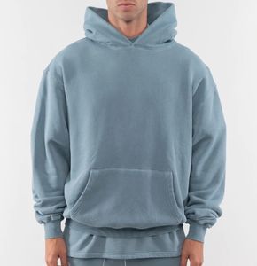 Hombres Heavy 500GSM pulóver Sudadera con capucha de gran tamaño de algodón al por mayor de alta calidad liso logotipo personalizado sudaderas con capucha de los hombres Pakistán hecho en fábrica - Product Image 1