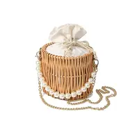 Оптовая ручная плетеная сумка из ротанга для женщин
