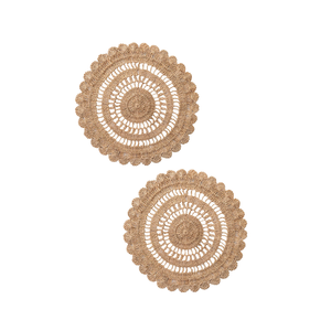 Napperons ronds résistants à la chaleur de cuisine de qualité standard Boho macramé tissé gland impression tapis de Table tapis napperons antidérapants - Product Image 3