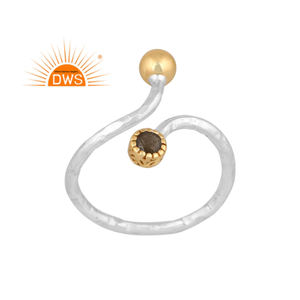 Best Selling Fine Sterling Silver Natural Gold Sheen <b>Obsidian</b> Gemstone Adjustable Ring Custom <b>Jewelry</b> Manufacturer - Product Image 1