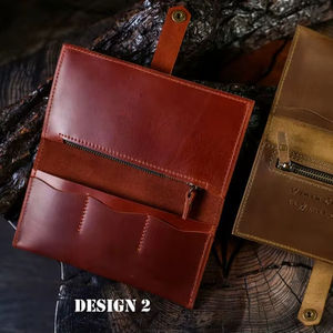 Venta caliente de cuero genuino antirrobo Vintage monedero cartera cubierta logotipo personalizado fábrica al por mayor nueva moda de lujo señoras largas - Product Image 1