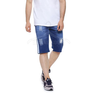 Shorts en jean personnalisés pour hommes, été, décontractés, 100% coton, respirants, de haute qualité, taille haute, fermeture à boutons, couleur personnalisée - Product Image 4