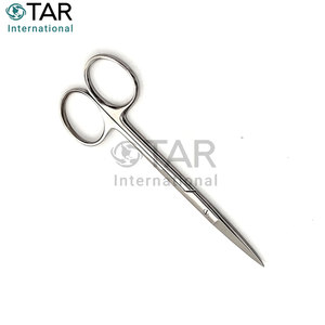 Ciseaux de dissection en acier inoxydable Iris 4,5 pouces Pointe fine droite Instruments chirurgicaux médicaux Laboratoire médical Ophtalmique - Product Image 5