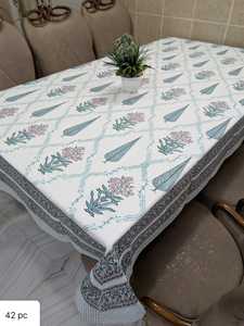 Elegante mantel de algodón 100% con estampado Floral hecho a mano diseño artesanal tradicional bloque de mano impreso cubierta de mesa rectangular - Product Image 3