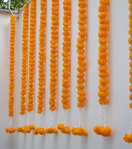 Artificial Flower Wall Door Hanging Home Office Temple Wedding Function Party Festival Decoration Marigold <strong>Garlands</strong> Set <strong>Paper</strong>