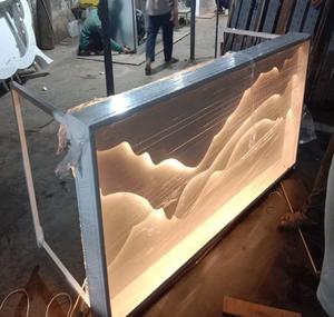 Comptoir présentoir de mariage de luxe en acier inoxydable finition dorée restauration et décoration de haute qualité - Product Image 1