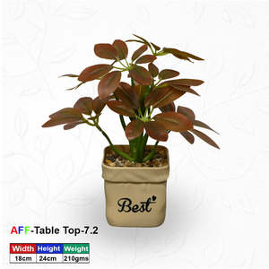 Plante artificielle succulente en feuille de palme pour table - Product Image 2