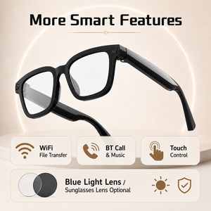Lunettes intelligentes V03 Pro avec caméra 8MP, vidéo HD, assistant vocal IA, traduction en temps réel, charge magnétique - Product Image 4