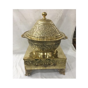 Nuevo diseño buffet de lujo Calentador de alimentos usado plato de frotamiento cuadrado para fiesta de boda Decoración para servir comida Plato de frotamiento - Product Image 2