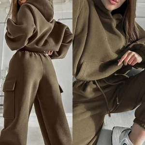 100% coton matériel léger respirant grande taille survêtement pour les femmes impression de logo personnalisé disponible - Product Image 2