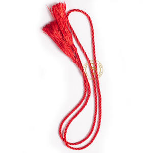 Accesorios textiles hechos a mano, borlas de cordón de cincture recubiertas de longitud personalizada para bolsos, prendas de vestir, borlas de hilo decorativas al por mayor - Product Image 1