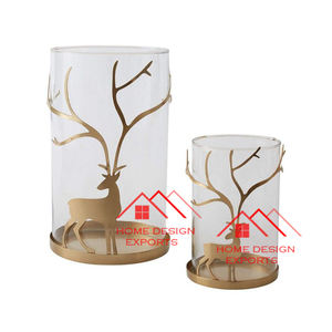 Latest Christmas and Easter Decor <b>Reindeer</b> Aluminium Wood Candle Holder Antique Finished Shape Candle Holder - Product Image 5