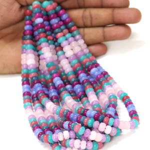 Magnifiques perles de quartz multicolores, forme ronde, lisses, 7-8 mm, AAA, mélange de couleurs, perles de pierres précieuses rondes en quartz, vente en gros - Product Image 6