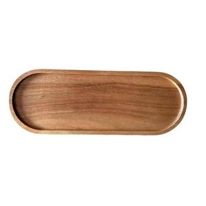 Plateau ovale en bois de ferme en bois durable et écologique personnalisé en usine plateau en bois de gravure personnalisé pour nourriture et camping - Product Image 2