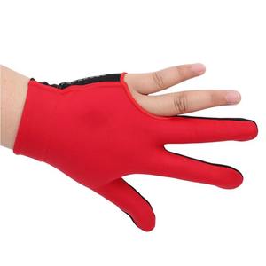 Precio bajo transpirable Guantes de billar de 3 dedos Superventas Bajo MOQ Guantes de billar transpirables Color sólido - Product Image 6