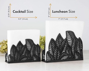 ที่ใส่กระดาษเช็ดปากไม้ลายใบไม้สีดำ ดีไซน์หรูหรา เหมาะสำหรับโต๊ะคาเฟ่ โรงอาหาร โต๊ะรับประทานอาหาร และการจัดโต๊ะร้านอาหาร นำเข้าจากอินเดีย - Product Image 6