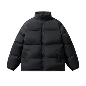 Men's Fashionable Winter Puffer Jacket with Custom Breathable Hood <b>Zipper</b> Closure Canvas Coat Hot Sale Winter <b>Accessory</b> - Product Image 3