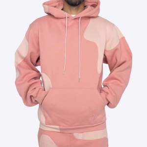 Pull à capuche en polaire surdimensionné pour hommes, noir 100% coton, logo brodé, nouveau style français, tenue décontracté d'hiver, vente en gros - Product Image 2