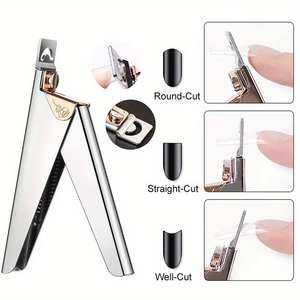 Outils à ongles acryliques professionnels en acier inoxydable et en plastique en gros faux ongles conseils coupe-pointes pour salon usage domestique - Product Image 3