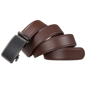 Ceinture formelle en cuir véritable pour homme, avec boucle à cliquet, personnalisable, coffret cadeau, fabrication OEM - Product Image 4