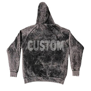Sudaderas con capucha con lavado ácido para hombre, sudadera térmica de talla grande con diamantes de imitación, ropa de calle de gran tamaño con estampado de soplo de peso pesado, sudaderas con capucha Unisex - Product Image 6