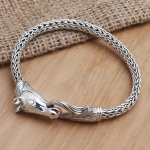 Hungry Horse fait à la main en argent Sterling tête de cheval chaîne Bracelet Boho Dainty bijoux cadeau pour elle prix de gros en vrac - Product Image 4