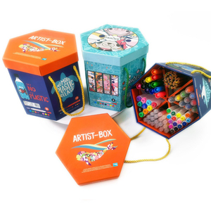 Juego de Papelería de Lujo con 106 Marcadores de Arte Hexagonales de Cartón Tridimensional de <span class=keywords><strong>Colores</strong></span>, Certificación EN71/CE - Product Image 6