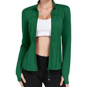 Veste de golf d'hiver pour femmes, col montant, tricotée, extensible, légère, pour l'entraînement au golf, les activités de plein air et un usage décontracté - Product Image 1