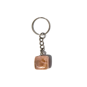 Llavero de cristal de alta calidad, cuarzo de ágata Sakura, cubo de piedra natural, regalos para mujeres, mayorista de llaveros - Product Image 5