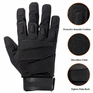 Guante táctico dedo completo al aire libre para disparar montar en bicicleta Paintball motocicleta Fitness guantes de cuero genuino de Pakistán - Product Image 4