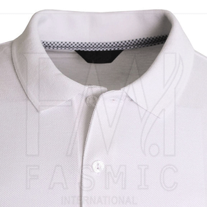 Camisetas Polo de cuello vuelto ajustadas con tela de algodón 100%, polos de secado rápido para hombre para logotipo impreso personalizado - Product Image 4