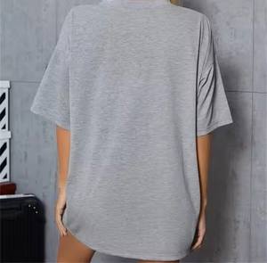 Camiseta de Tela de Lona Transpirable de Secado Rápido de Poliéster/Algodón de Nueva Moda para Hombre y Mujer, Diseño Personalizado, Impresión Digital de Alta Calidad - Product Image 2