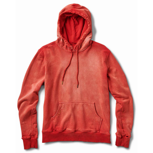 Sweat à capuche pour homme, logo personnalisé, effet délavé, hiver, uni, haute qualité, 100% coton, molleton French Terry - Product Image 1