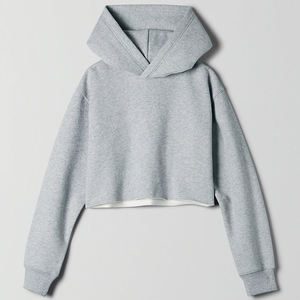 Embroidery Logo Manufacturer Women Long Sleeve <b>Sweater</b> Cropped Hoodie - Product Image 6