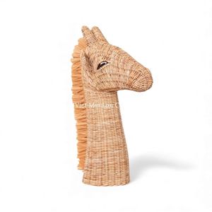 Bohemian <b>Rattan</b> Giraffe <b>Wall</b> <b>Art</b> Woven Hanging for Baby Nursery Room Eco-Friendly Home Decoration - Product Image 1